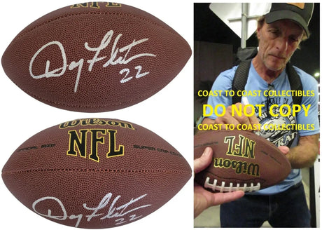 Doug Flutie Signed Football Proof COA Autographed Bills Boston College Heisman