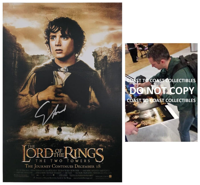 Elijah Wood Signed Lord Of The Rings 12x18 Photo Proof Autographed Poster., Star..