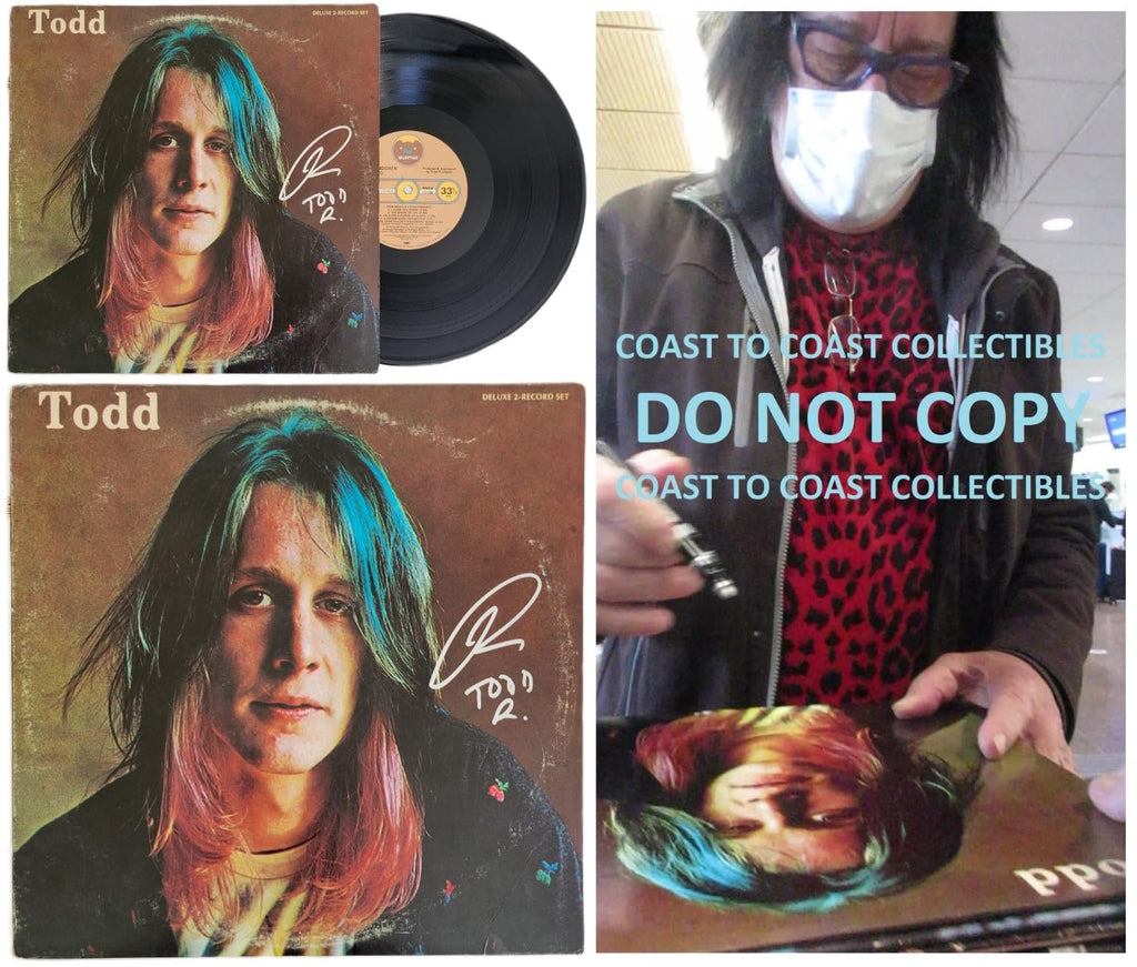 Todd Rundgren Signed Todd Album COA Proof Autographed Vinyl Record