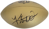 Kurt Warner Signed Gold Football Proof COA Autographed Arizona Cardinals St Louis Rams