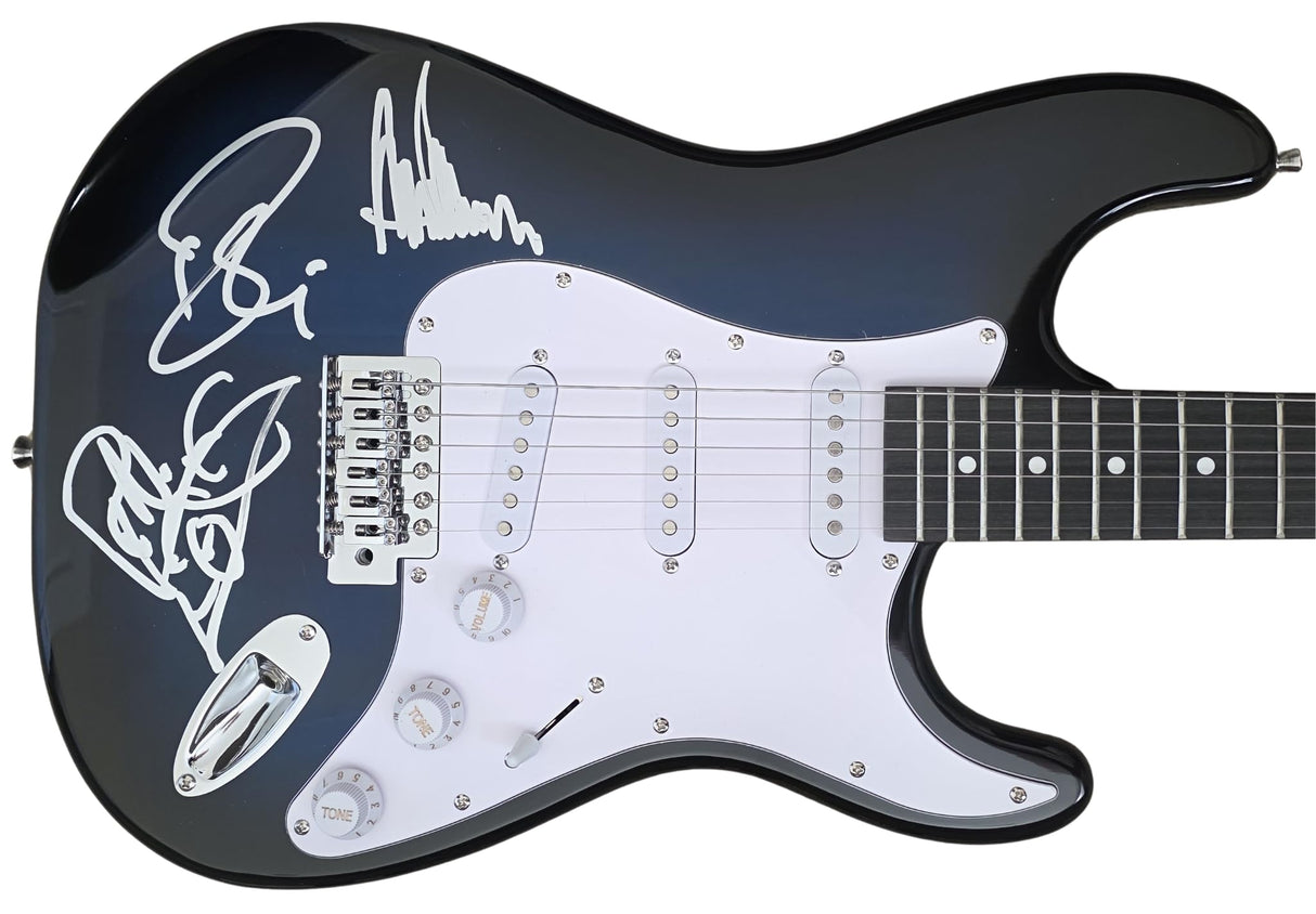 Robin Zander,Rick Nielsen,Tom Peterson Signed Full Size Electric Guitar COA Proof Cheap Trick
