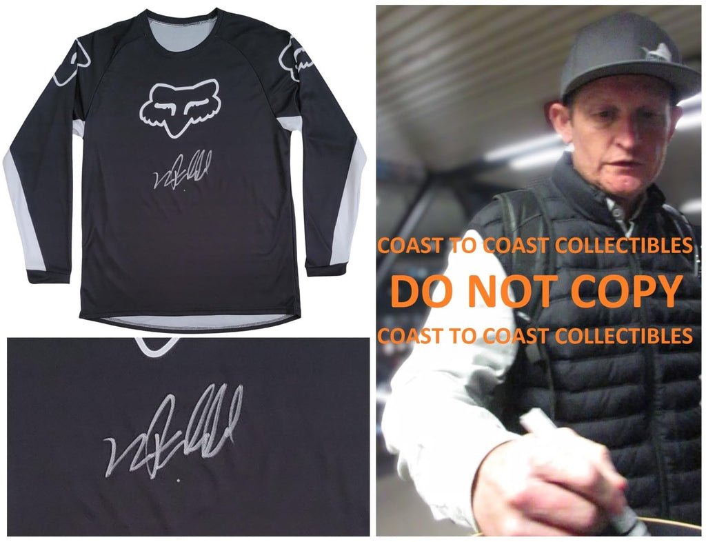 Ricky Carmichael Signed Fox Jersey Proof Autographed Supercross Motocross