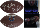 Mike Vanderjagt Signed Indianapolis Colts Logo Football COA Exact Proof Autographed