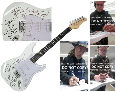 Collective Soul Band Signed Full Size Electric Guitar COA Proof Autographed Ed Roland Dean Roland Will Turpin