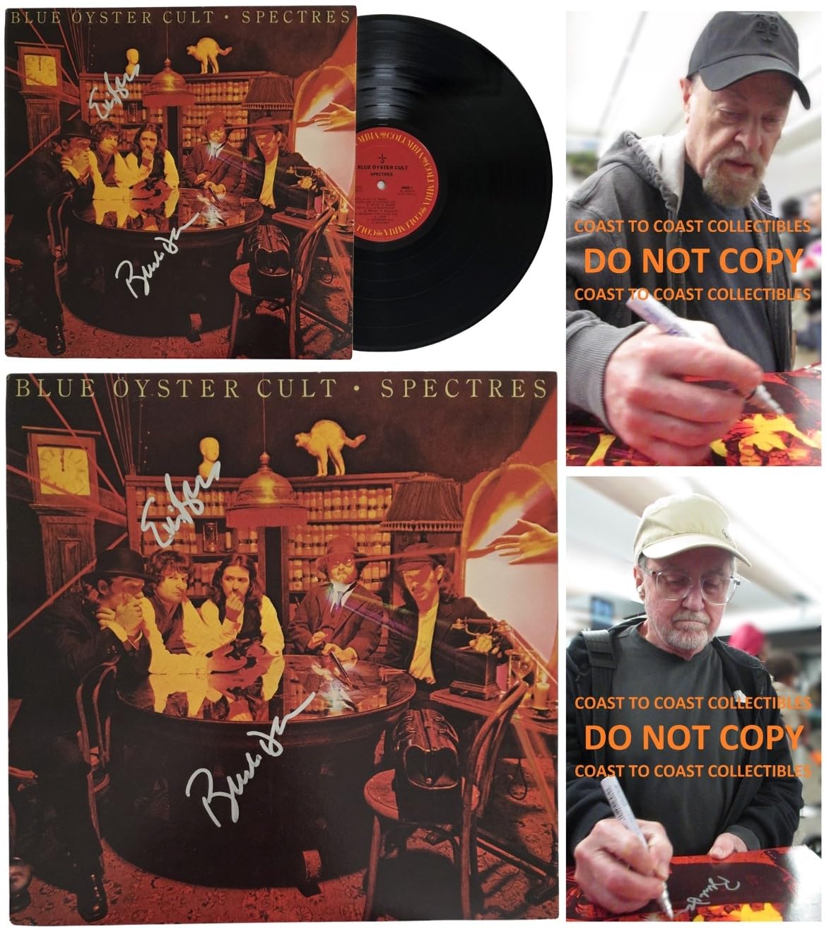 Blue Oyster Cult Signed Spectres Album COA Proof Autographed Vinyl Record
