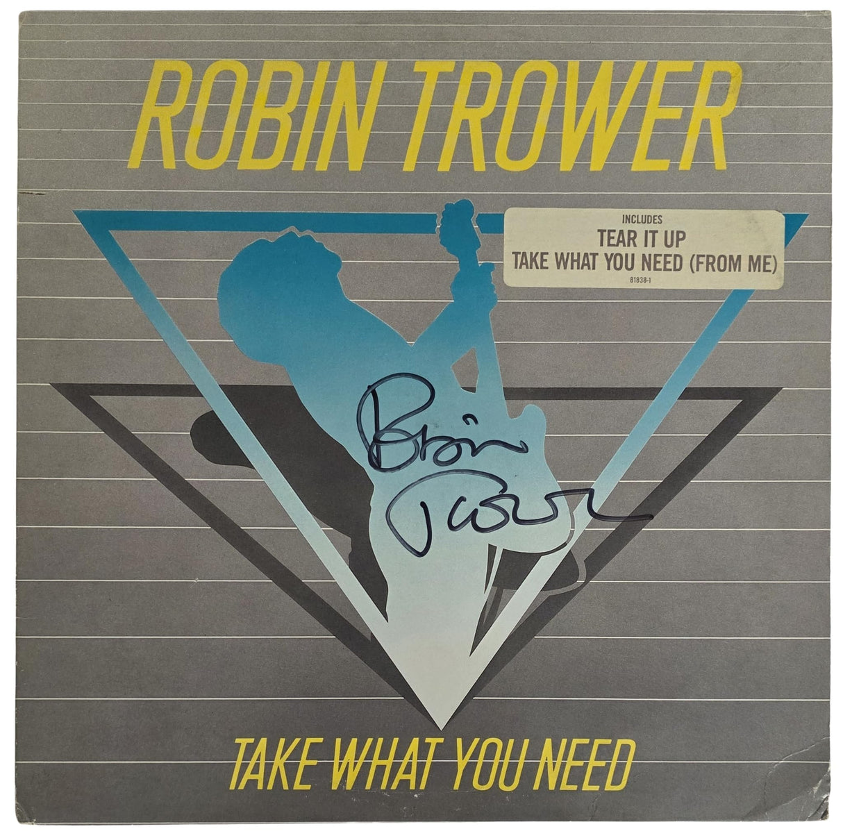Robin Trower Signed Take What You Need Album COA Proof Autographed Vinyl Record