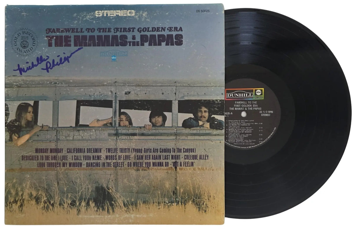 Michelle Phillips Signed Mamas And The Papas Farewell to the First Golden Era Album COA Proof Autographed Vinyl Record
