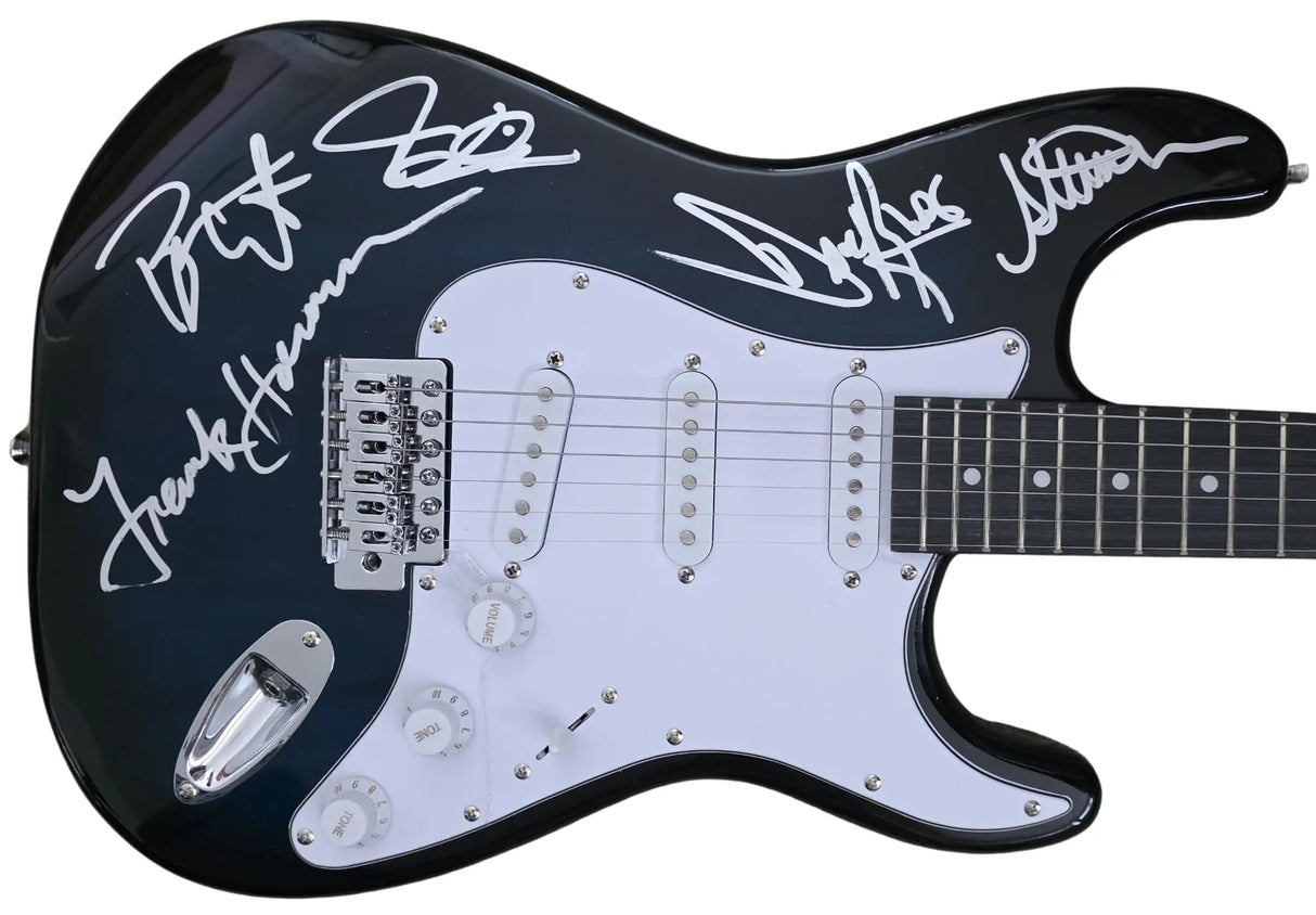 Tesla Band Signed Full Size Electric Guitar Proof COA Jeff Keith,Frank Hannon,Brian Wheat Autographed