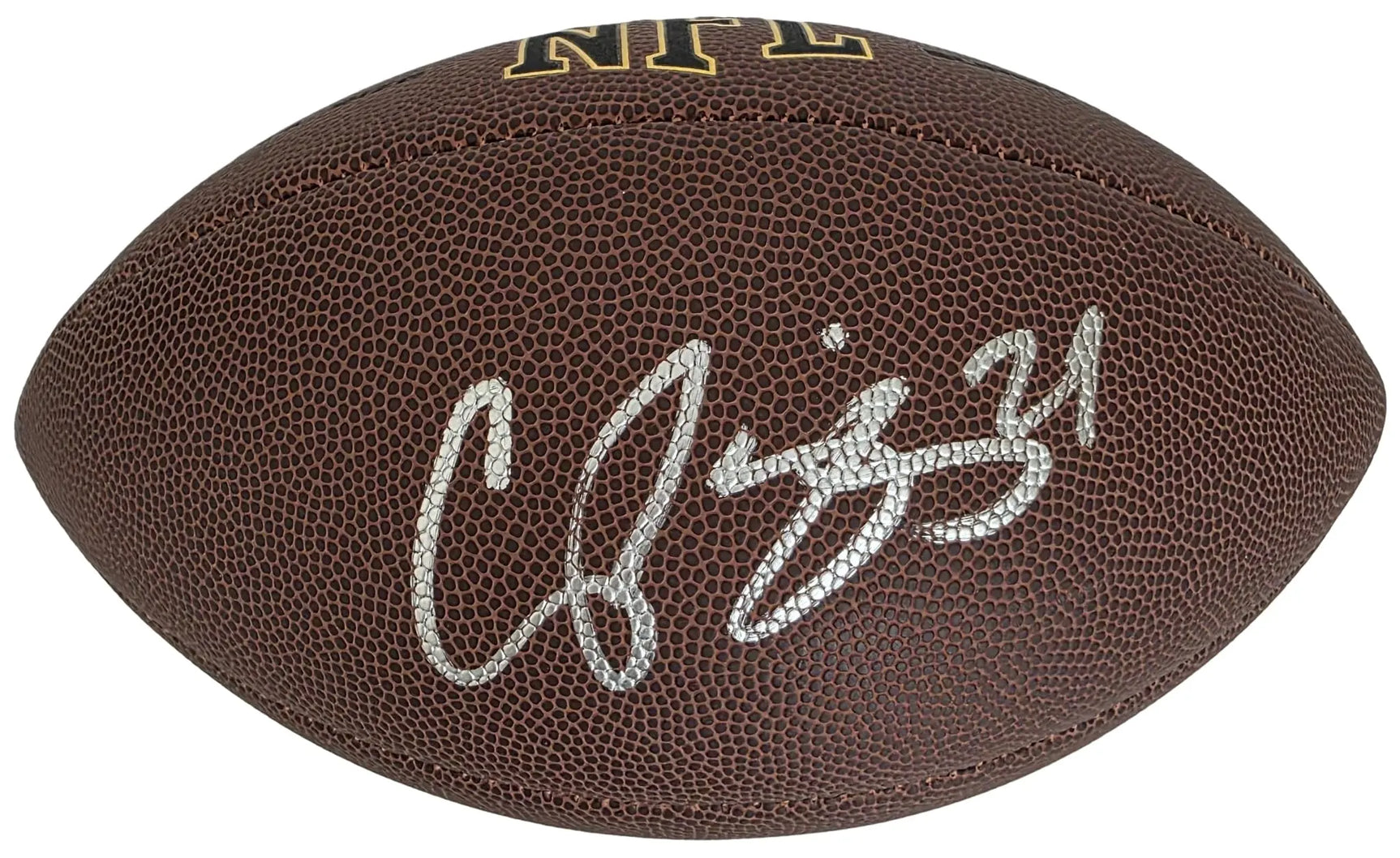 Champ Bailey Signed Football Proof COA Autographed Denver Broncos Washington Georgia Bulldogs