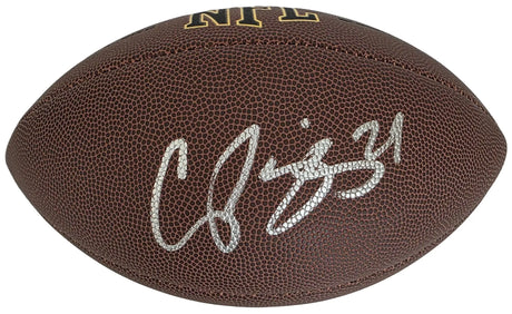 Champ Bailey Signed Football Proof COA Autographed Denver Broncos Washington Georgia Bulldogs