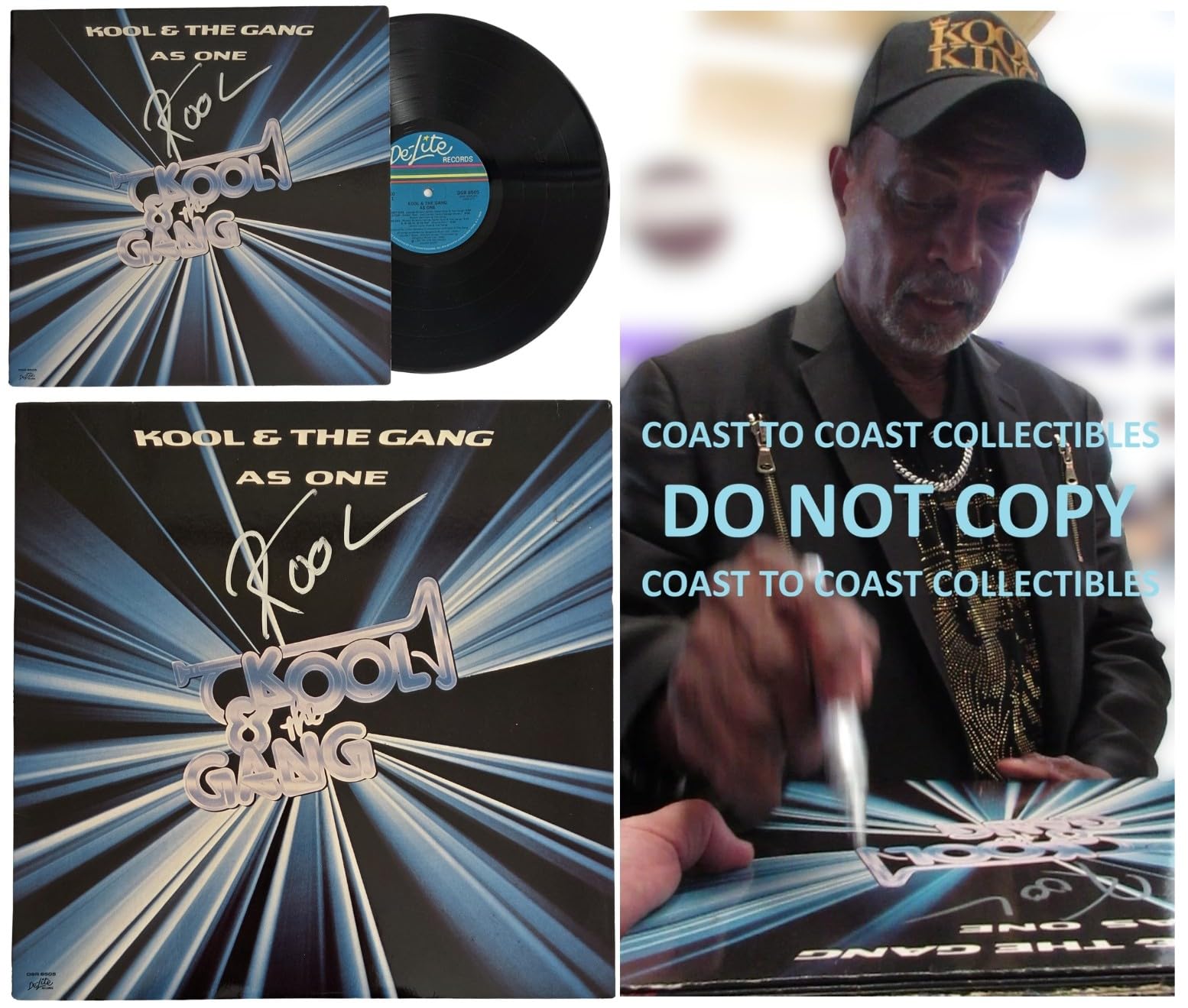 Robert Bell Signed Kool & the Gang As One Album COA Proof Autographed Vinyl Record