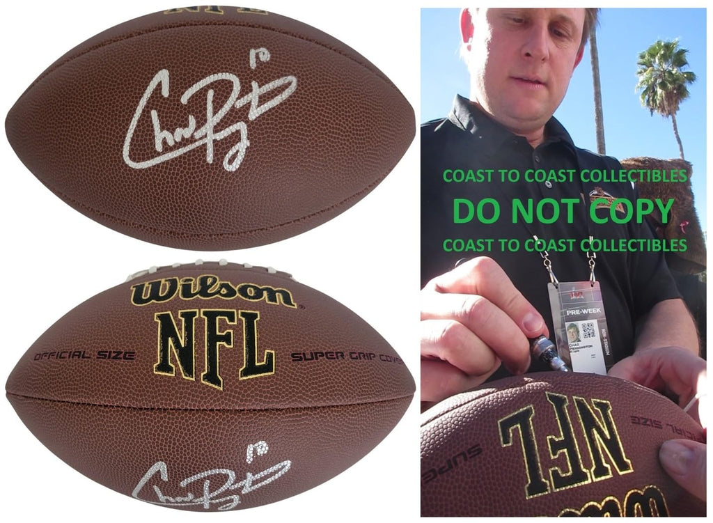 Chad Pennington Signed Football COA Proof Autographed New York Jets Marshall