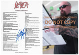 Kerry King Signed Slayer Chemical Warfare Lyrics Sheet COA Exact Proof Autographed