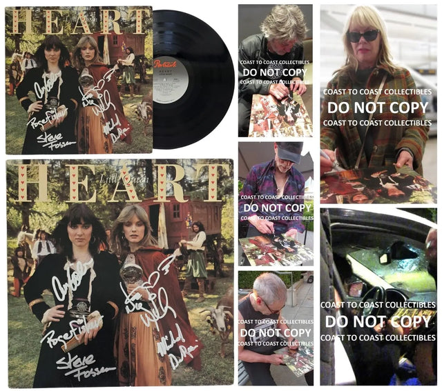 Heart Band Signed Little Queen Album Proof COA Nancy Wilson Ann Wilson Autographed Vinyl Record