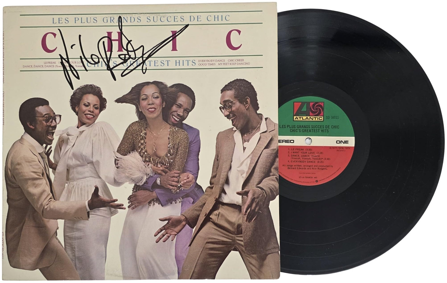 Nile Rodgers Signed Chic Greatest Hits Album COA Exact Proof Autographed Vinyl Record