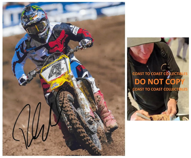 Ricky Carmichael Signed 8x10 Photo COA Proof Autographed Supercross Motocross Racer