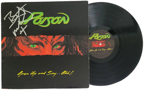 Bret Michaels Signed Poison Open Up and Say... Ahh! Album Vinyl Beckett COA Proof Autographed