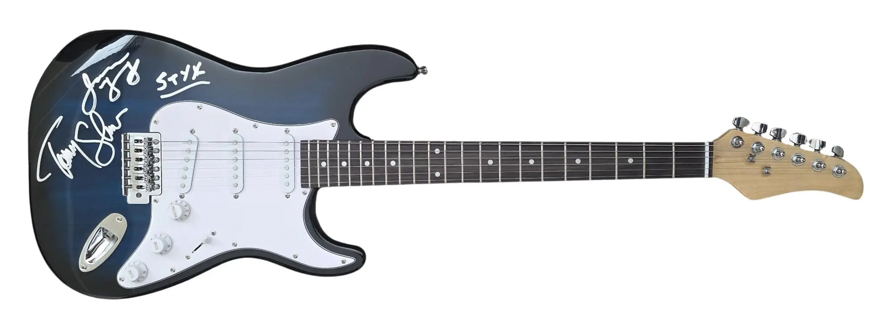 Styx Band Signed Full Size Electric Guitar COA Proof Autographed Tommy Shaw, James Young