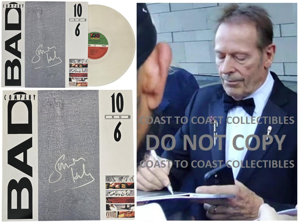 Simon Kirke Signed Bad Company 10 From 6 Album COA Exact Proof Autographed Vinyl Record