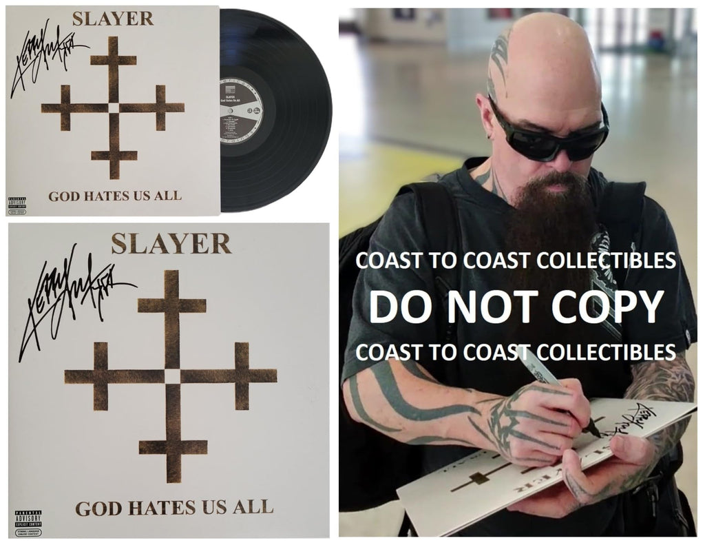 Kerry King Signed Slayer God Hates Us All Album COA Proof Autographed Vinyl Record