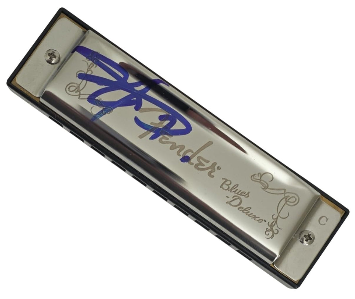 John Popper Blues Traveler Signed Fender Harmonica COA Exact Proof Autographed