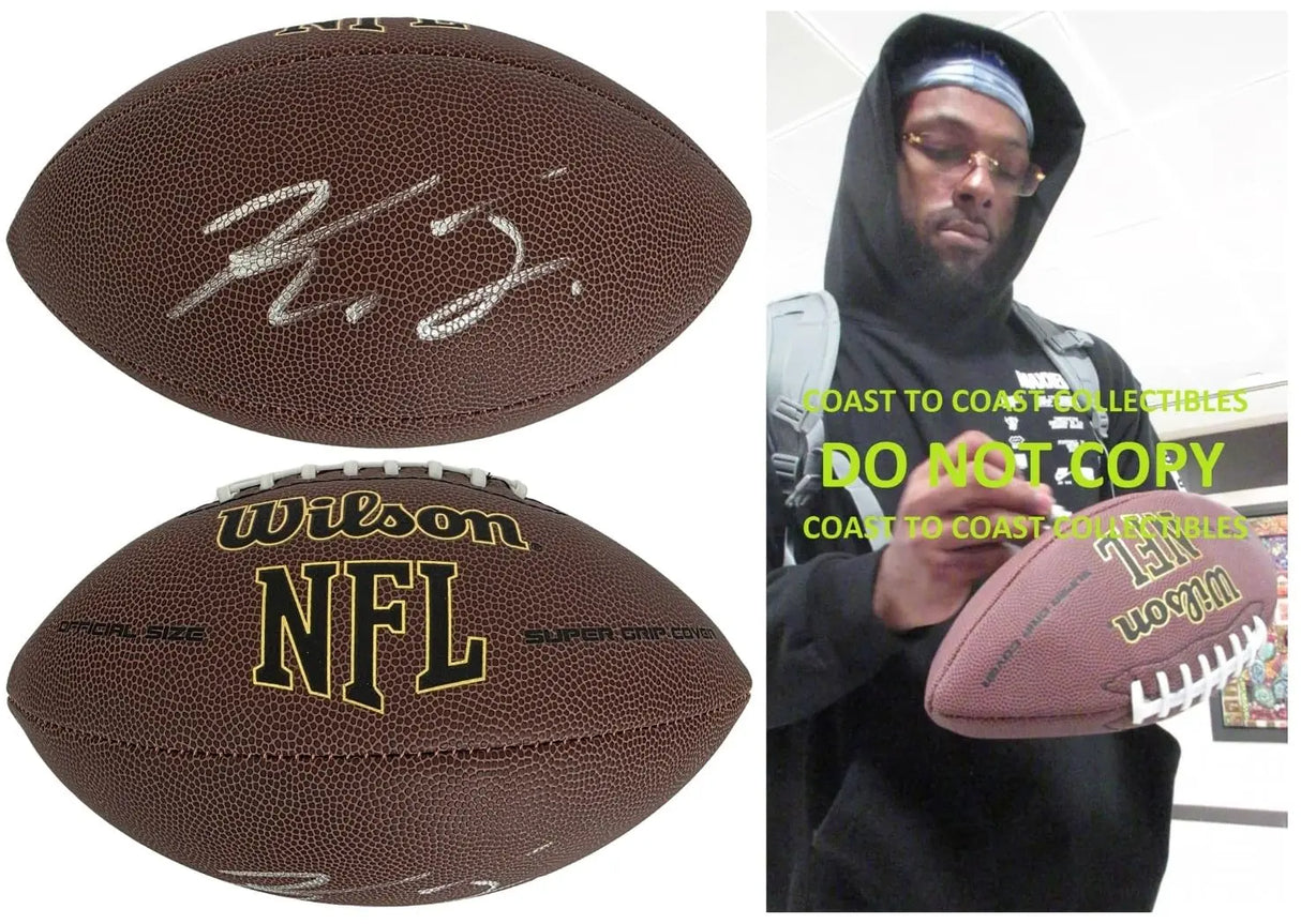 Kayvon Thibodeaux Signed Football Proof COA Autographed NY Giants Ducks