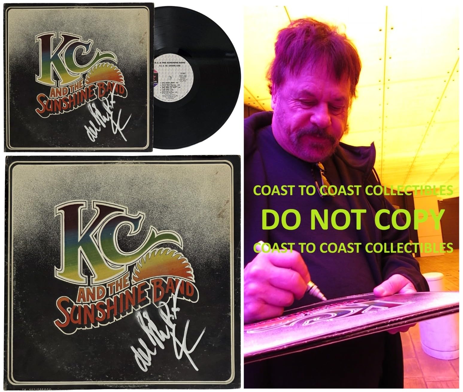 Harry Wayne Casey Signed KC And The Sunshine Band Album COA Proof Autographed Vinyl Record