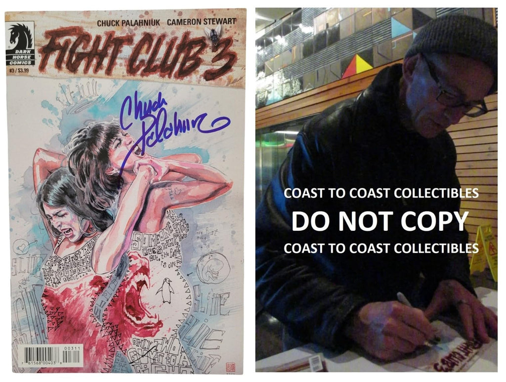 Chuck Palahniuk Signed Flight Club 3#3 Comic Book COA Exact Proof Autographed STAR