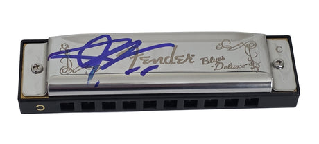 John Popper Blues Traveler Signed Fender Harmonica COA Exact Proof Autographed