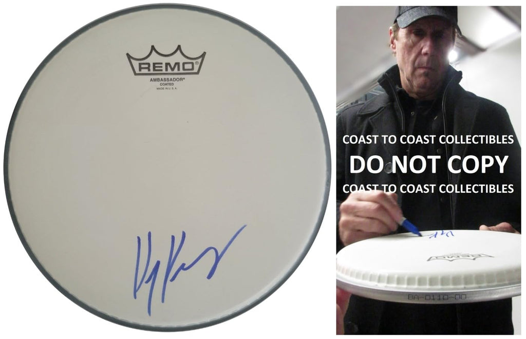 Kelly Keagy Night Ranger Drummer Signed 10'' Drumhead COA Proof Autographed