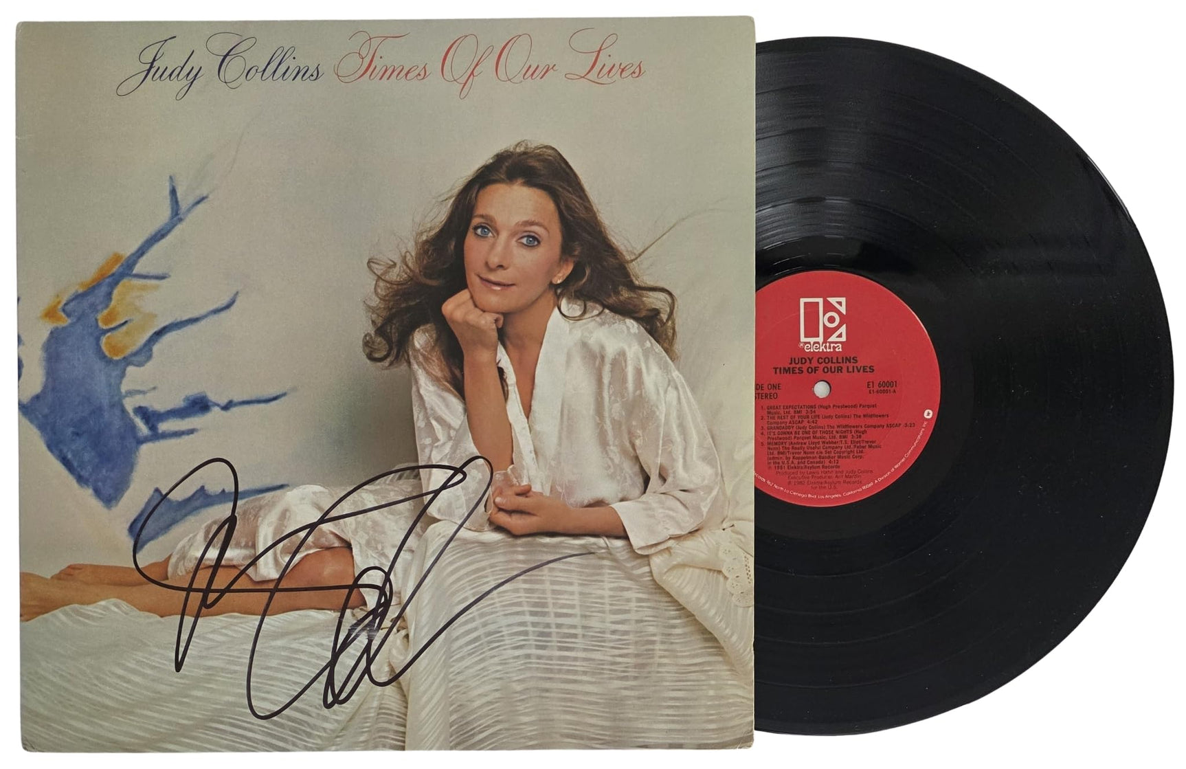 Judy Collins Signed Times of Our Lives Album COA Proof Autographed Vinyl Record