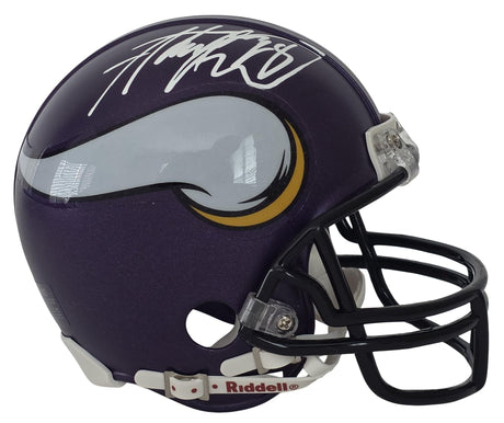 Adrian Peterson Signed Minnesota Vikings Mini Football Helmet COA Proof Autographed