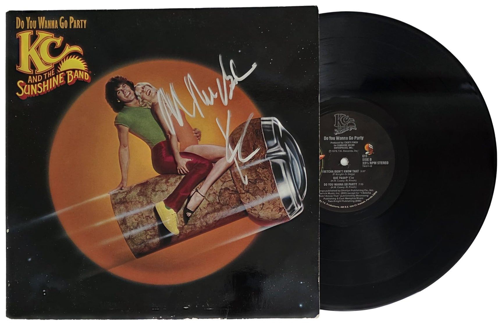 Harry Wayne Casey Signed KC And The Sunshine Band Do You Wanna Go Party Album COA Proof Autographed Vinyl Record