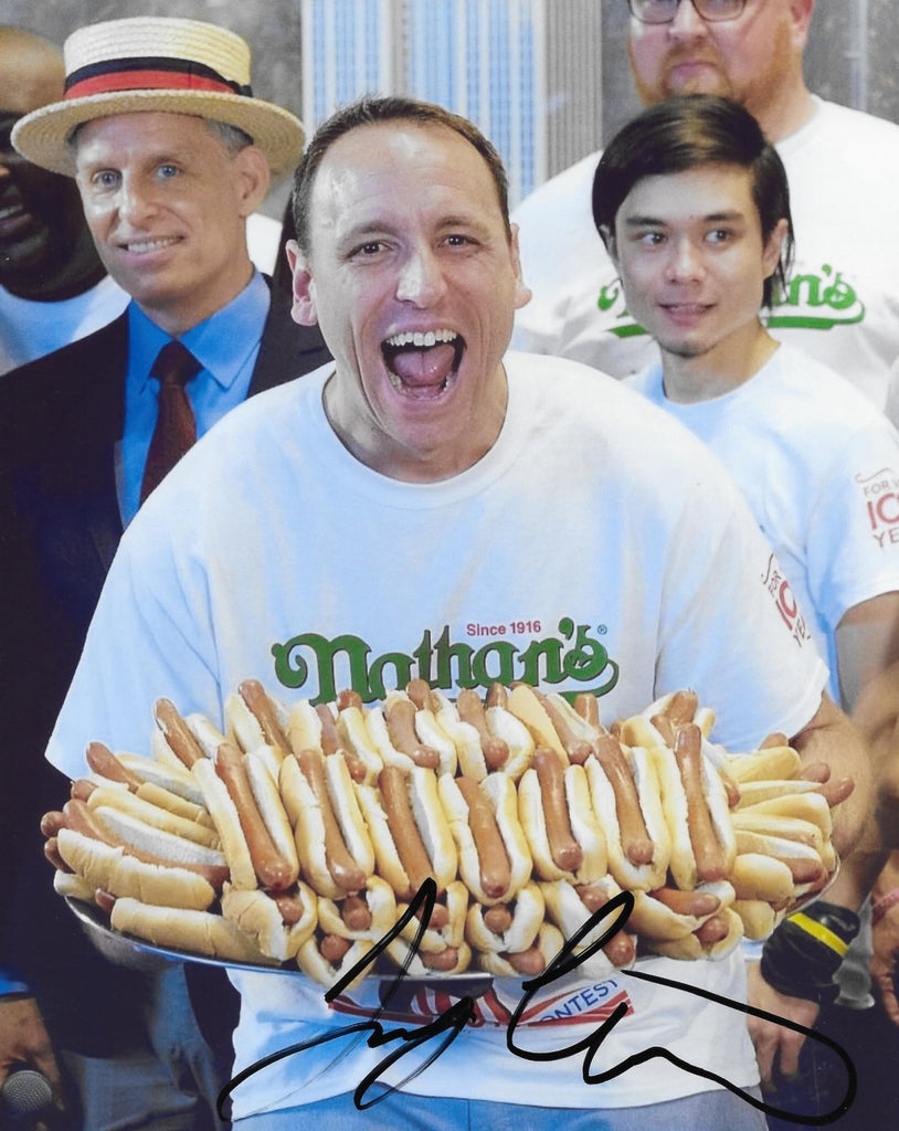 Joey Chestnut Signed 8x10 Photo Nathan Hot Dog World Champion Proof Autographed Star..