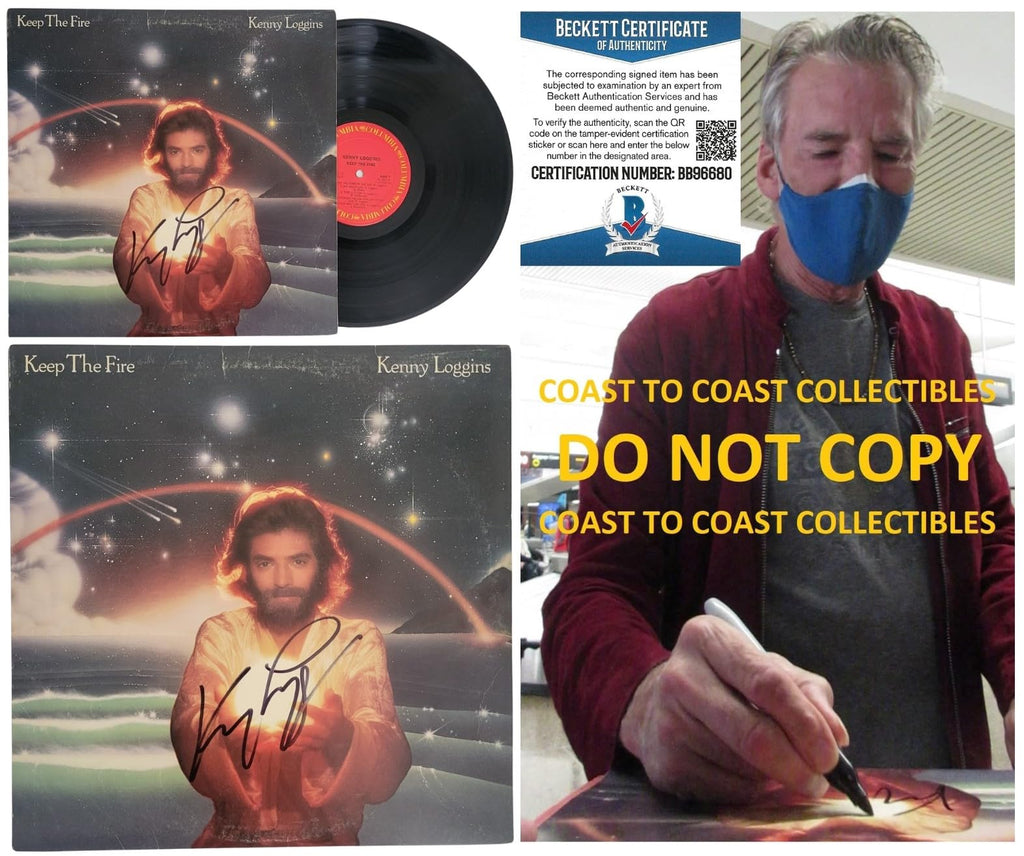 Kenny Loggins Signed Keep the Fire Album Proof Beckett COA Autographed Vinyl Record