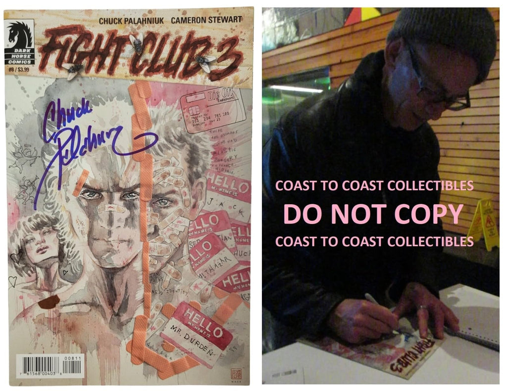 Chuck Palahniuk Signed Flight Club 3#8 Comic Book COA Exact Proof Autographed STAR