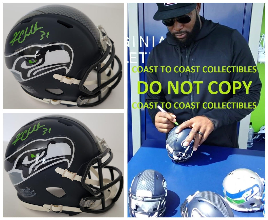 Kam Chancellor Signed Seattle Seahawks Mini Football Helmet Proof COA Autographed..