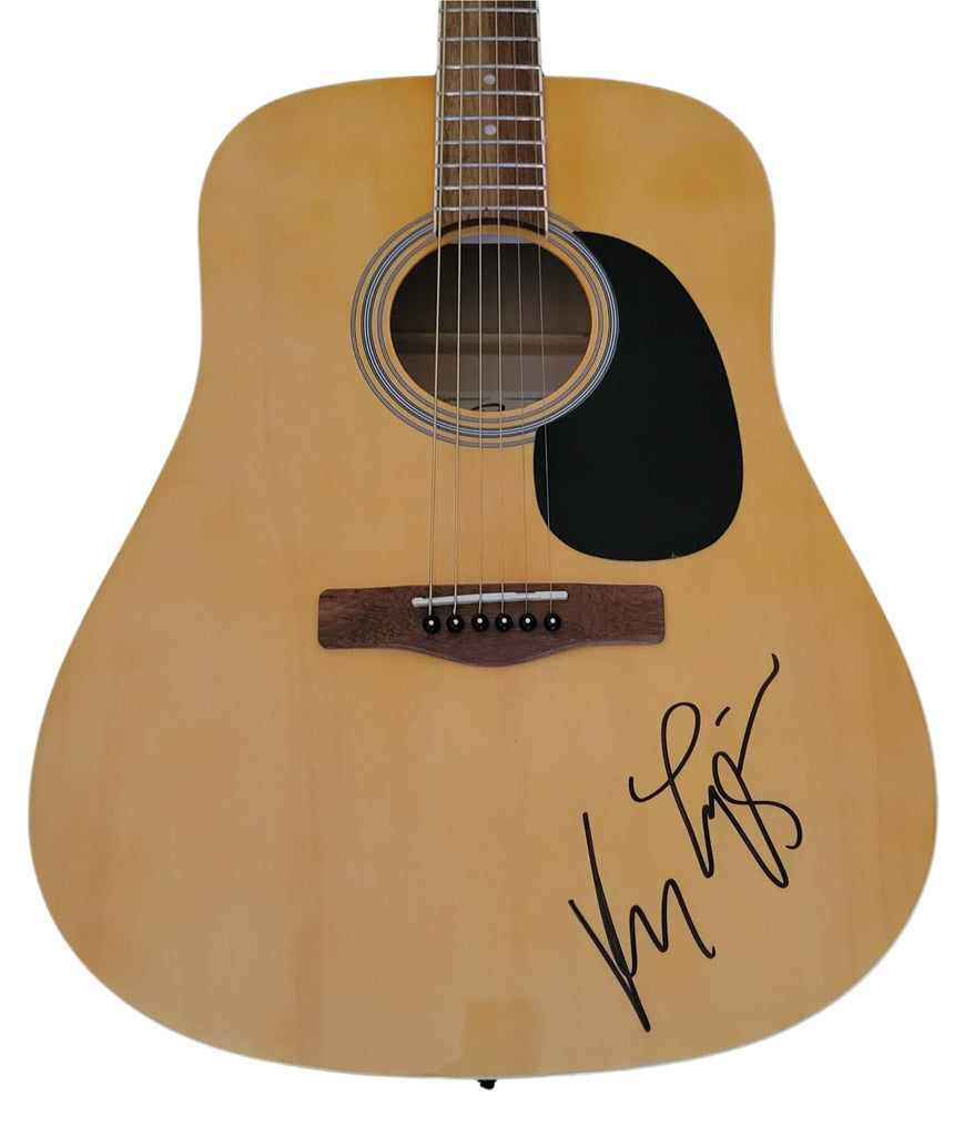 Kenny Loggins Signed Full Size Acoustic Guitar COA Exact Proof Autographed Top Gun Footloose