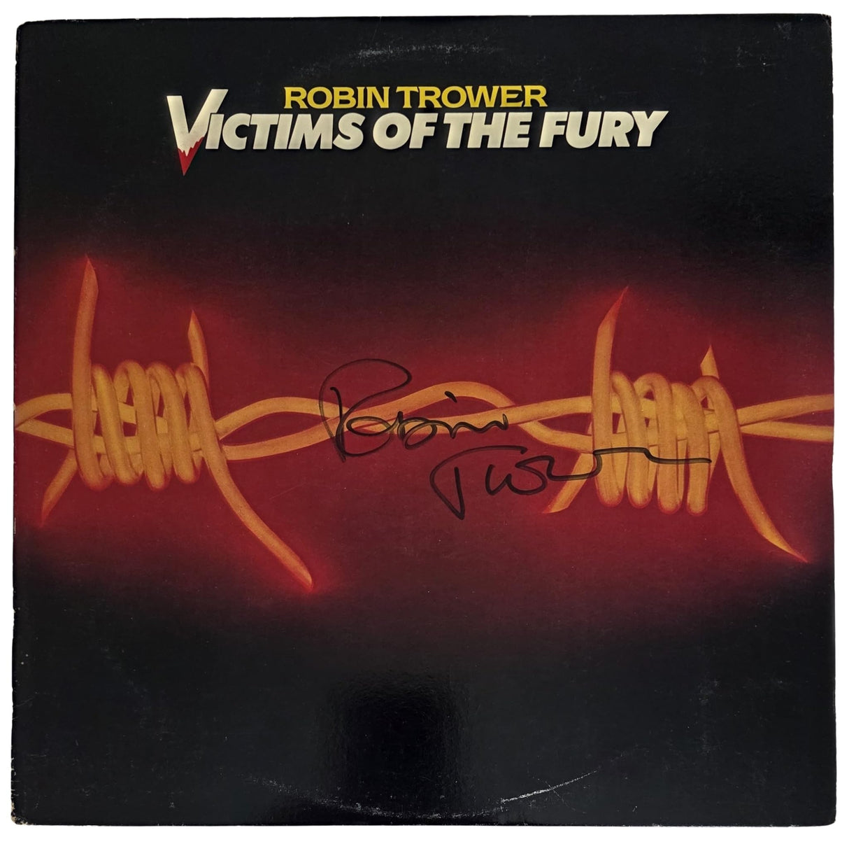 Robin Trower Signed Victims of the Fury Album COA Proof Autographed Vinyl Record