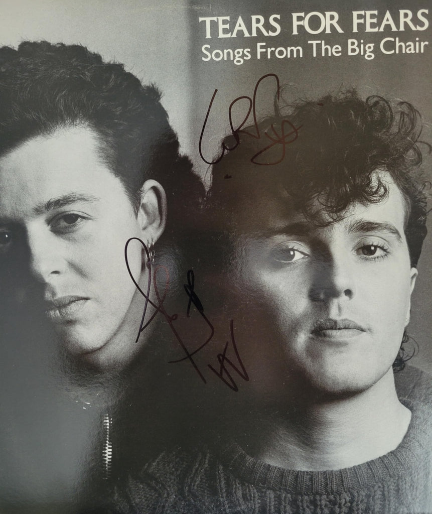 Smith & Orzabal Signed Tears for Fear Songs from the Big Chair Album COA Proof Vinyl Record STAR