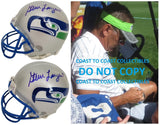 Steve Largent Signed Mini Football Helmet Proof Beckett COA Autographed Seattle Seahawks