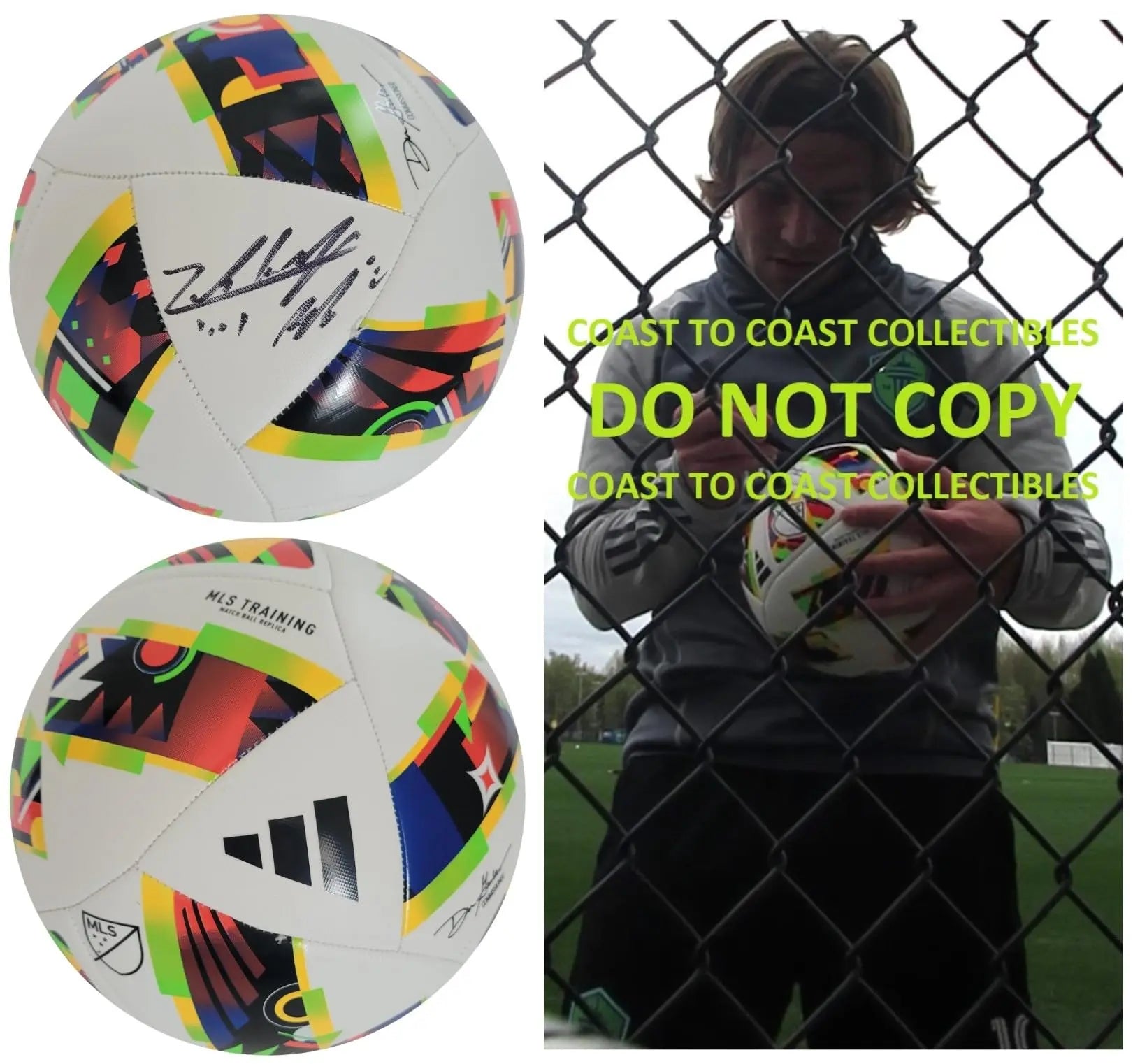 Pedro De La Vega Signed Soccer Ball Proof COA Autographed Seattle Sounders FC.