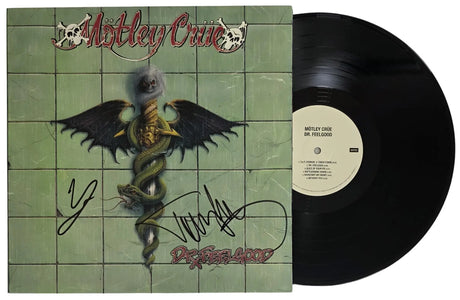Vince Neil Tommy Lee Signed Dr Feelgood Album COA Proof Autographed Motley Crue Vinyl Record