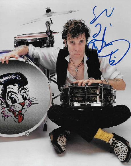 Slim Jim Phantom Signed 8x10 Photo Proof COA Autographed Stray Cats Drummer,