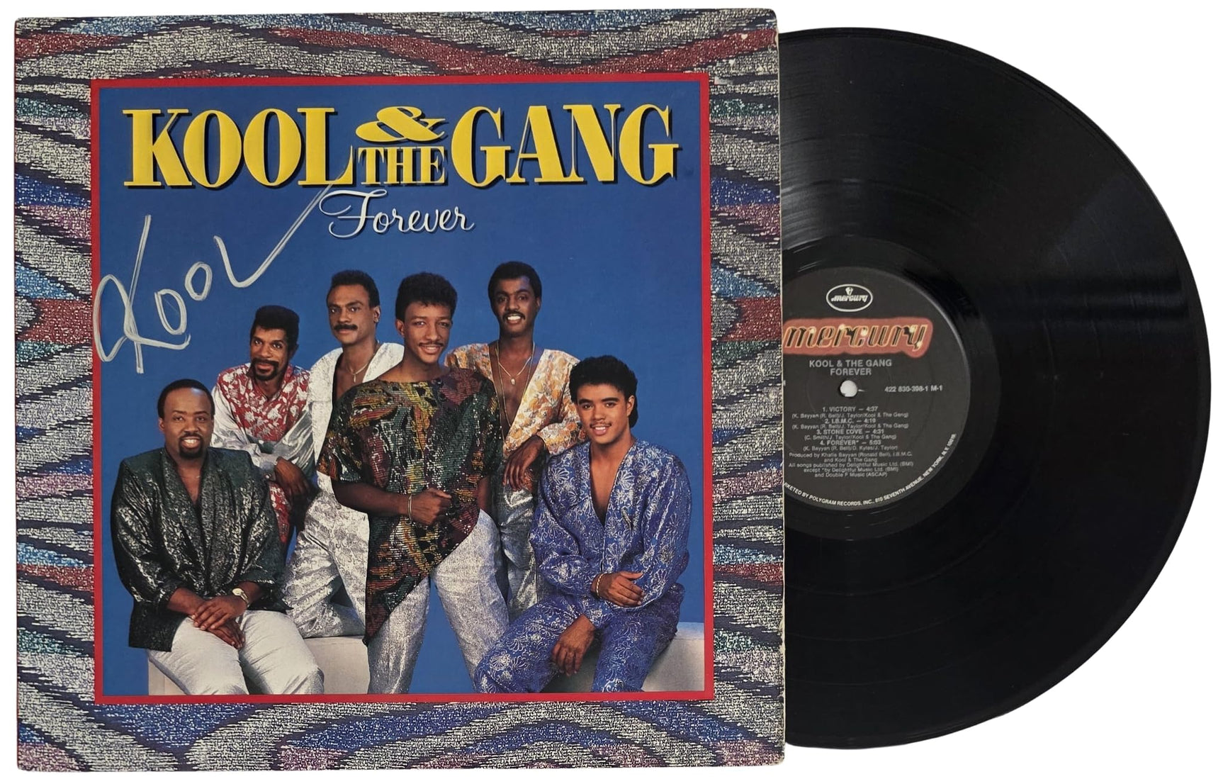 Robert Bell Signed Kool & the Gang Forever Album COA Proof Autographed Vinyl Record