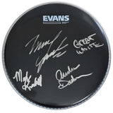 Great White Band Signed 10'' Drumhead COA Exact Proof Autographed Rock Band