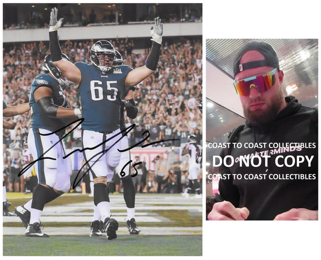 Lane Johnson Signed 8x10 Photo COA Proof Philadelphia Eagles Football Autographed..
