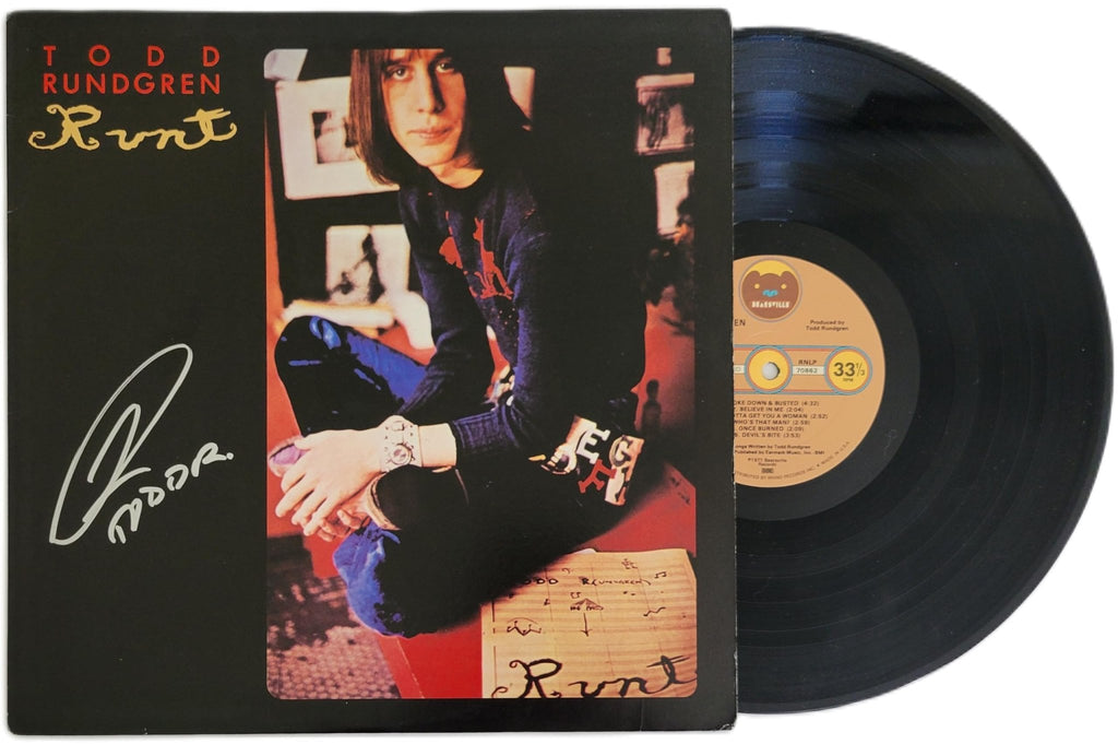 Todd Rundgren Signed Runt Album COA Proof Autographed Vinyl Record