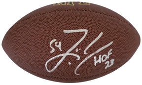Zach Thomas Signed Football Proof COA Autographed Miami Dolphins Texas Tech
