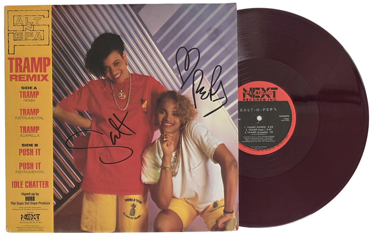 Salt - N - Pepa Signed Tramp Album COA Exact Proof Autographed Vinyl Record